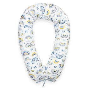 Kismama párna - szivárványok - kék