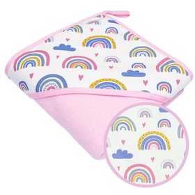 Kapucnis törölköző - szivárvány